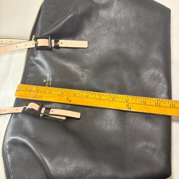 Kate Spade New York Waverly St. Drew Satchel 12x18" Black bag w/ White/Pink - Picture 8 of 14